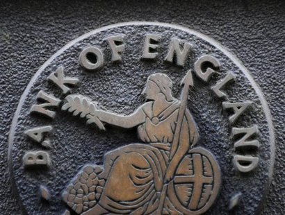 A plaque depicting Britannia is seen on the outside of the Bank of England in the City of London February 4, 2010. REUTERS/Toby Melville A plaque depicting Britannia is seen on the outside of the Bank of England in the City of London February 4, 2010. REUTERS/Toby Melville