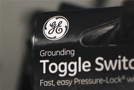 A General Electric Company (GE) logo is seen on a toggle switch package in New York January 18, 2012. REUTERS/Shannon Stapleton A General Electric Company (GE) logo is seen on a toggle switch package in New York January 18, 2012. REUTERS/Shannon Stapleton