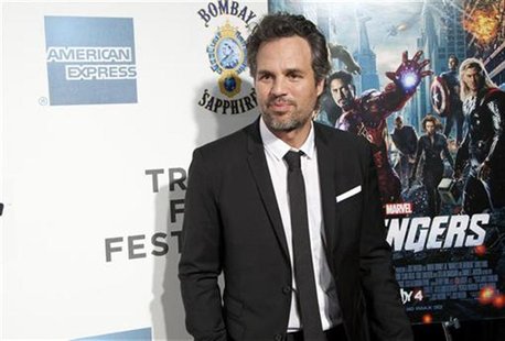 Actor Mark Ruffalo arrives at the screening of the film "Marvel's The Avengers" for the closing night of the 2012 Tribeca Film Festival in N Actor Mark Ruffalo arrives at the screening of the film "Marvel's The Avengers" for the closing night of the 2012 Tribeca Film Festival in N