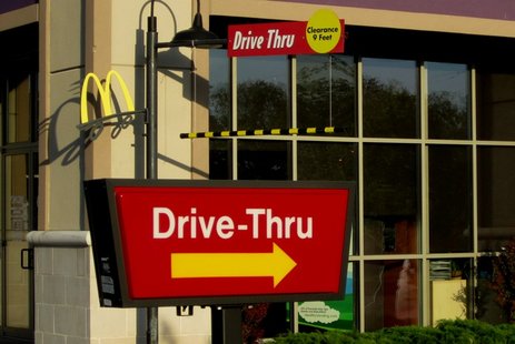 McDonald's drive thru lane McDonald's drive thru lane