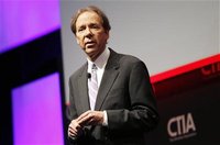 Dan Hesse, CEO of the Sprint Nextel Corporation addresses attendees during the International CTIA WIRELESS Conference & Exposition in New Or