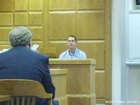 Troy Merryfield testifies in a fraud trial against the Catholic Diocese of Green Bay, May 16, 2012. (courtesy of FOX 11).