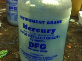 bottle of mercury