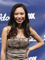 Contestant Jessica Sanchez poses at the party for the finalists of the television show "American Idol" in Los Angeles, California March 1, 2