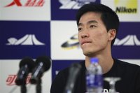 Chinese hurdler Liu Xiang attends a news conference ahead of the IAAF Diamond League Athletics meet in Shanghai May 18, 2012. REUTERS/Aly So