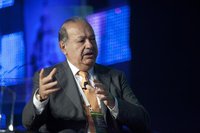 Mexican tycoon Carlos Slim speaks during the opening of the World Travel and Tourism Council's The Americas Summit in Playa del Carmen, May 