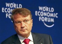 CEO of Russian Sberbank Herman Gref attends a plenary session of the World Economic Forum in Vienna June 8, 2011. REUTERS/Leonhard Foeger
