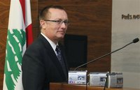 Jeffrey D. Feltman, U.S. Assistant Secretary of State for Near East Affairs, prepares to speak during a news conference after his meeting wi