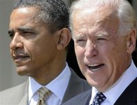 U.S. President Barack Obama (L) and Vice President Joe Biden honor the 2012 National Association of Police Organizations Top Cops award winn