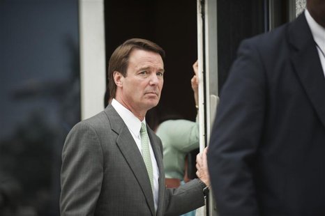 Former U.S. senator John Edwards leaves the federal courthouse in Greensboro, North Carolina May 22, 2012. A North Carolina jury on Tuesday Former U.S. senator John Edwards leaves the federal courthouse in Greensboro, North Carolina May 22, 2012. A North Carolina jury on Tuesday