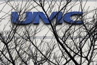 The signboard of United Microelectronics Corp (UMC) is seen in Xinchu, the south city of Taipei, Taiwan January 10, 2006. REUTERS/Richard Ch