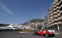 Ferrari Formula One driver Fernando Alonso of Spain takes a curve during the first practice session of the Monaco F1 Grand Prix May 24, 2012