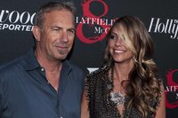 Actor Kevin Costner and his wife Christine Costner arrive for the premiere of television series "Hatfields and McCoys" at Milk Studios in Lo