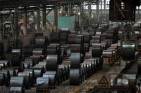 A stainless steel product line is seen at a factory of Baosteel Group Corp., China's biggest steel maker, in Shanghai July 6, 2010. REUTERS/