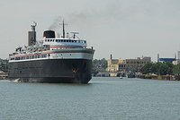 The S.S. Badger is the last coal fired ship in regular service in the U.S.  During the summer months it ferries cars between Ludington and Manitowoc Wisconsin.