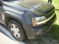 Impact of girl striking truck dents fender. 
