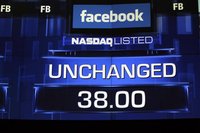 Monitors show the value of the Facebook, Inc. stock before the closing bell at the NASDAQ Marketsite in New York, May 18, 2012. REUTERS/Keit