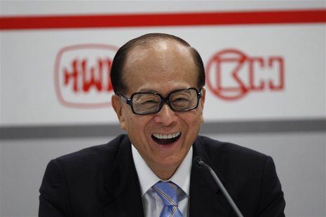 Hong Kong tycoon Li Ka-shing attends a news conference announcing the annual results of his company Hutchison Whampoa Ltd, in Hong Kong Marc Hong Kong tycoon Li Ka-shing attends a news conference announcing the annual results of his company Hutchison Whampoa Ltd, in Hong Kong Marc