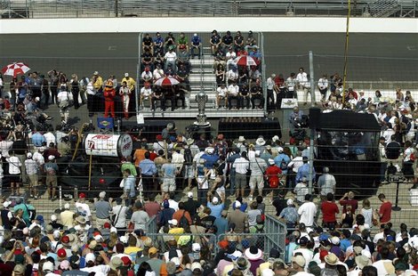 An overall view during the drivers' meeting is seen at the Indianapolis Motor Speedway in Indianapolis, Indiana May 26, 2012. REUTERS/Matt S An overall view during the drivers' meeting is seen at the Indianapolis Motor Speedway in Indianapolis, Indiana May 26, 2012. REUTERS/Matt S