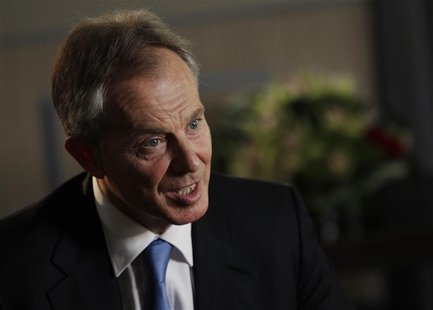 Former British Prime Minister Tony Blair speaks during an interview with Reuters in London September 2, 2011. REUTERS/Luke MacGregor Former British Prime Minister Tony Blair speaks during an interview with Reuters in London September 2, 2011. REUTERS/Luke MacGregor