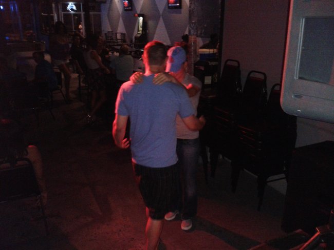 Slow dancing to "Your Body's Calling" by R. Kelly