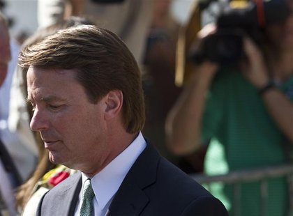 Former U.S. Senator John Edwards exits the courthouse after the jury reached a verdict at the federal courthouse in Greensboro, North Caroli Former U.S. Senator John Edwards exits the courthouse after the jury reached a verdict at the federal courthouse in Greensboro, North Caroli