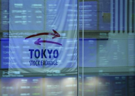 Market prices are reflected in a glass window at the Tokyo Stock Exchange in Tokyo. REUTERS/Toru Hanai Market prices are reflected in a glass window at the Tokyo Stock Exchange in Tokyo. REUTERS/Toru Hanai