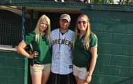 Mike Mathers throws out the first pitch at Woodchucks game 6/8/12 15