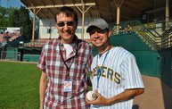 Mike Mathers throws out the first pitch at Woodchucks game 6/8/12 13