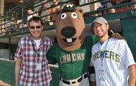 Mike Mathers throws out the first pitch at Woodchucks game 6/8/12 12
