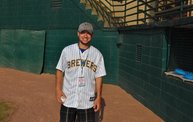 Mike Mathers throws out the first pitch at Woodchucks game 6/8/12 7