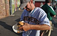 Mike Mathers throws out the first pitch at Woodchucks game 6/8/12 3