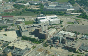 Pfizer's downtown campus where their Animal Healthcare Labs are located. Pfizer's downtown campus where their Animal Healthcare Labs are located.