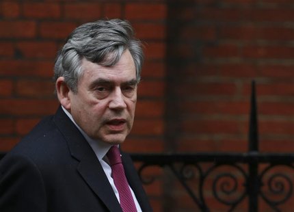 Former British Prime Minister Gordon Brown arrives to give evidence before the Leveson Inquiry into the ethics and practices of the media, a Former British Prime Minister Gordon Brown arrives to give evidence before the Leveson Inquiry into the ethics and practices of the media, a