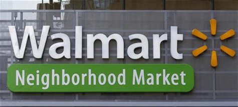 The exterior of a newly opened Walmart Neighborhood Market is seen in Chicago, September 21, 2011. REUTERS/Jim Young The exterior of a newly opened Walmart Neighborhood Market is seen in Chicago, September 21, 2011. REUTERS/Jim Young