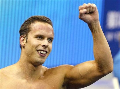 Alexander Dale Oen of Norway reacts after winning the men's 100m breaststroke final at the 14th FINA World Championships in Shanghai July 25 Alexander Dale Oen of Norway reacts after winning the men's 100m breaststroke final at the 14th FINA World Championships in Shanghai July 25