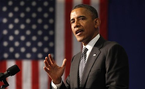 U.S. President Barack Obama speaks at a campaign fund raising event in Baltimore, Maryland June 12, 2012. REUTERS/Kevin Lamarque U.S. President Barack Obama speaks at a campaign fund raising event in Baltimore, Maryland June 12, 2012. REUTERS/Kevin Lamarque