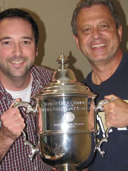 Maino & Nick with the US Women's Open Trophy