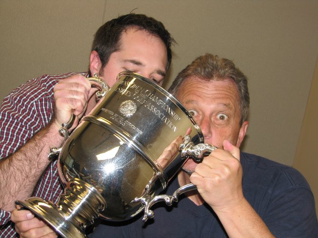 Maino & Nick with the US Women's Open Trophy