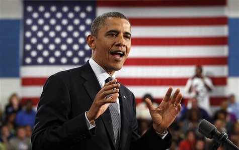 U.S. President Barack Obama speaks during a campaign event at Cuyahoga Community College in Cleveland, Ohio June 14, 2012. REUTERS/Kevin Lam U.S. President Barack Obama speaks during a campaign event at Cuyahoga Community College in Cleveland, Ohio June 14, 2012. REUTERS/Kevin Lam
