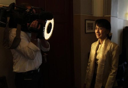 Myanmar opposition leader Aung San Suu Kyi arrives at the Nobel Institute for a meeting with the Norwegian Nobel Committee in Oslo June 16, Myanmar opposition leader Aung San Suu Kyi arrives at the Nobel Institute for a meeting with the Norwegian Nobel Committee in Oslo June 16,