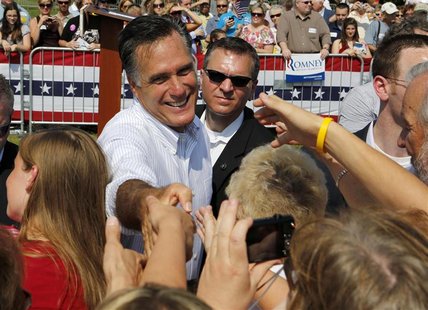 U.S. Republican Presidential candidate Mitt Romney shakes hands after speaking at a campaign event at the Bavarian Inn Lodge in Frankenmuth, U.S. Republican Presidential candidate Mitt Romney shakes hands after speaking at a campaign event at the Bavarian Inn Lodge in Frankenmuth,