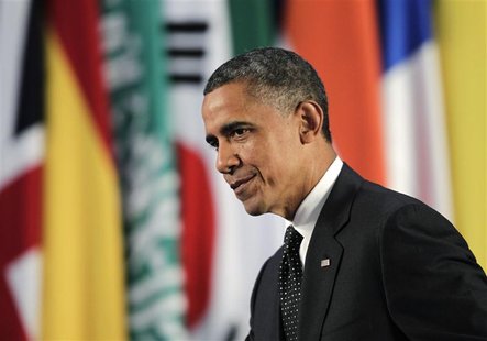 U.S. President Barack Obama attends a news conference on the second day of the G20 Summit in Los Cabos June 19, 2012. REUTERS/Andres Stapff U.S. President Barack Obama attends a news conference on the second day of the G20 Summit in Los Cabos June 19, 2012. REUTERS/Andres Stapff