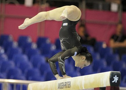Catalina Ponor of Romania competes on the beam during the Seniors Apparatus Finals event at the Women's Artistic Gymnastics European Champio Catalina Ponor of Romania competes on the beam during the Seniors Apparatus Finals event at the Women's Artistic Gymnastics European Champio