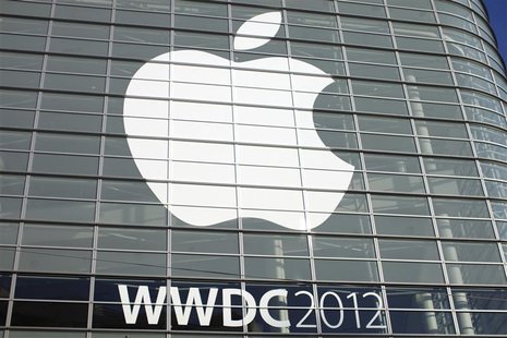 An Apple logo is seen at the Apple Worldwide Developers Conference 2012 in San Francisco, California June 11, 2012. REUTERS/Stephen Lam An Apple logo is seen at the Apple Worldwide Developers Conference 2012 in San Francisco, California June 11, 2012. REUTERS/Stephen Lam