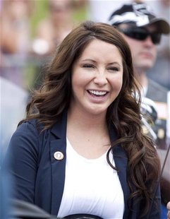 Bristol Palin, daughter of Sarah Palin, former governor of Alaska, smiles before taking part in the Rolling Thunder motorcycle ride to honou Bristol Palin, daughter of Sarah Palin, former governor of Alaska, smiles before taking part in the Rolling Thunder motorcycle ride to honou