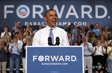 U.S. President Barack Obama speaks at a campaign event at Oyster River High School in Durham, New Hampshire, June 25, 2012. REUTERS/Larry Do U.S. President Barack Obama speaks at a campaign event at Oyster River High School in Durham, New Hampshire, June 25, 2012. REUTERS/Larry Do