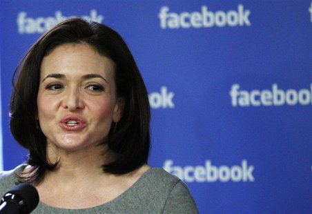 Facebook's Chief Operating Officer (COO) Sheryl Sandberg speaks to the media during a news conference at the Facebook office in New York Dec Facebook's Chief Operating Officer (COO) Sheryl Sandberg speaks to the media during a news conference at the Facebook office in New York Dec