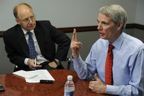 Senator Rob Portman (R-OH) gestures as he responds to a question during the Reuters Washington Summit in Washington, June 26, 2012. REUTERS/ Senator Rob Portman (R-OH) gestures as he responds to a question during the Reuters Washington Summit in Washington, June 26, 2012. REUTERS/