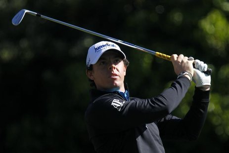 Rory McIlroy of Northern Ireland watches his tee shot on the 15th hole during the second round of the 2012 U.S. Open golf tournament on the Rory McIlroy of Northern Ireland watches his tee shot on the 15th hole during the second round of the 2012 U.S. Open golf tournament on the